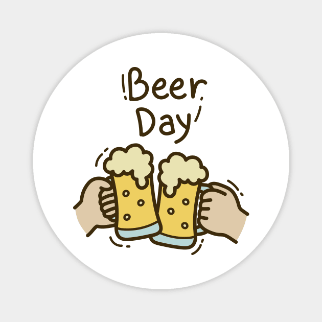 Beer Day Cheer Magnet by Visualism